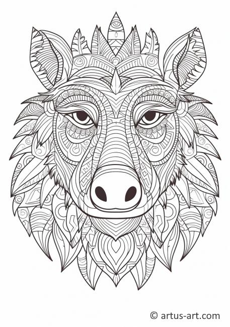 Peccary Coloring Page